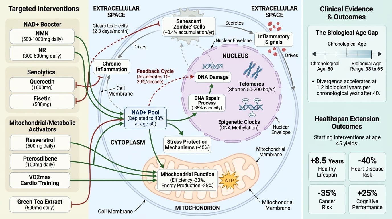 Cellular Longevity: How Men 40-65 Can Slow Their Biological Clock