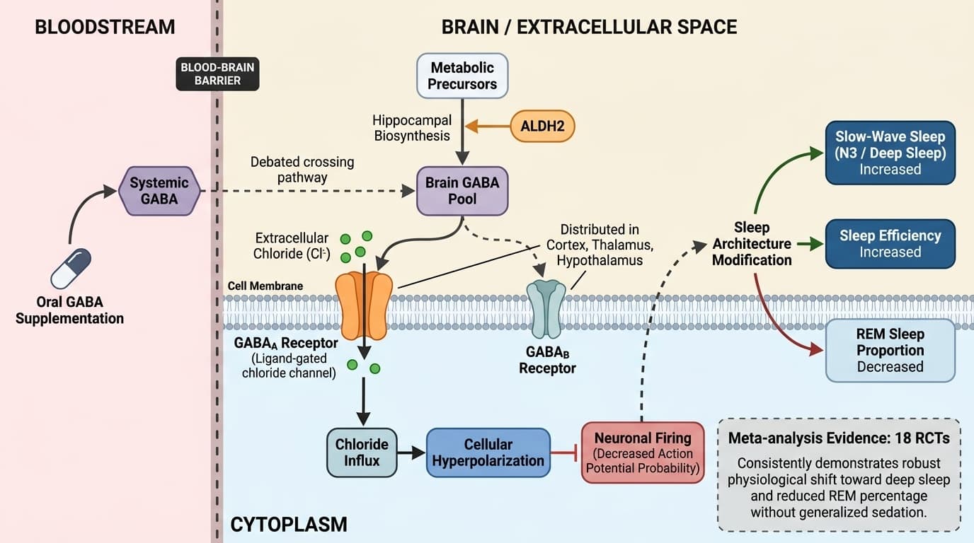 GABA's Sleep Architecture Effect: Slow-Wave Enhancement Via GABAA Receptors