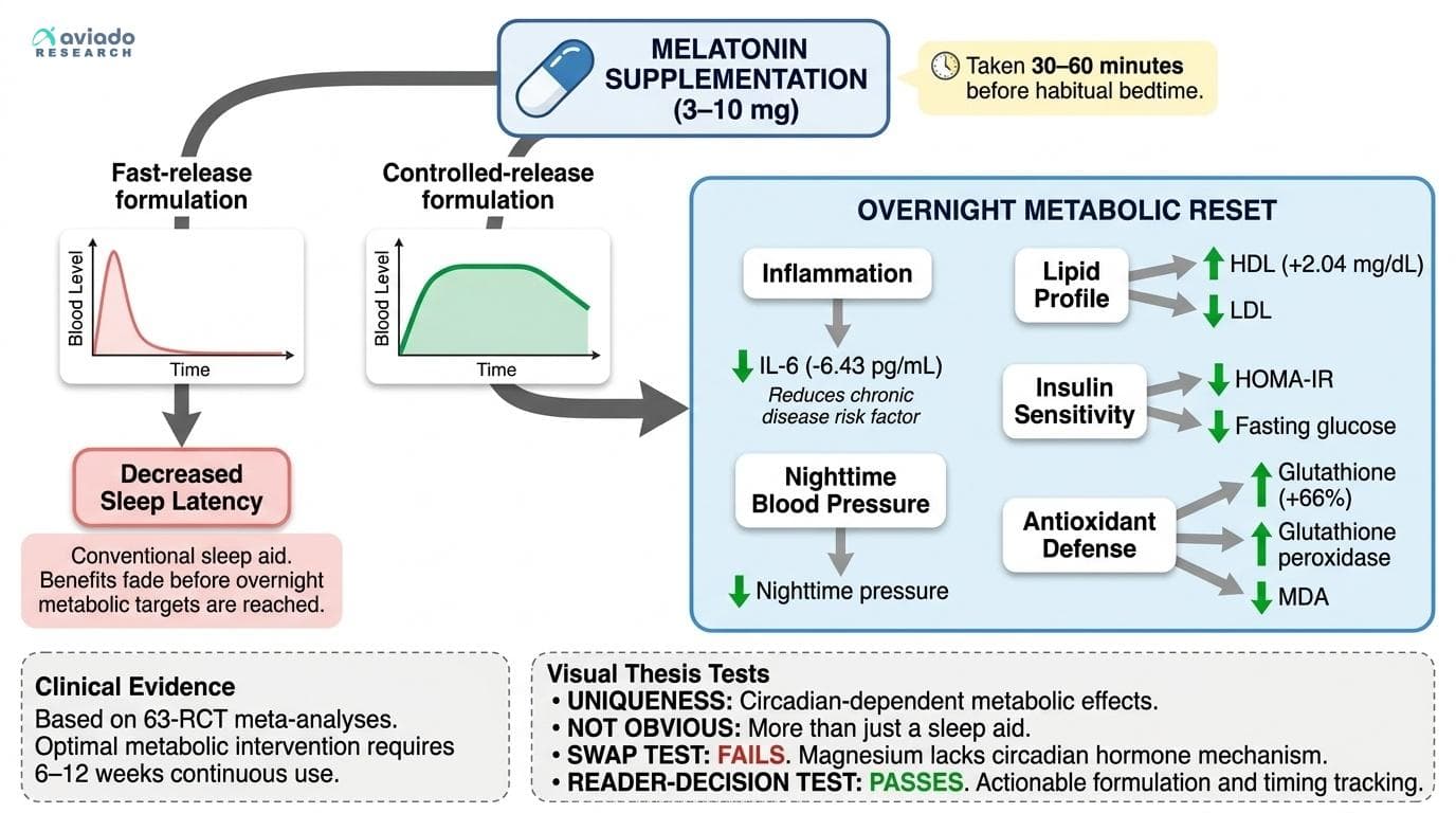 Melatonin Is Not Just a Sleep Hormone — It's a Metabolic Regulator With a Dose-Timing Problem
