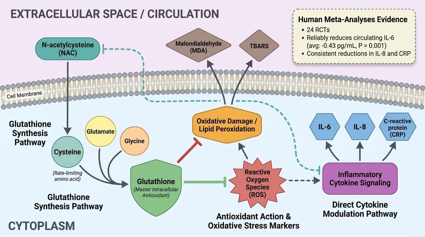 NAC Replenishes Glutathione to Reduce Inflammatory Cytokines