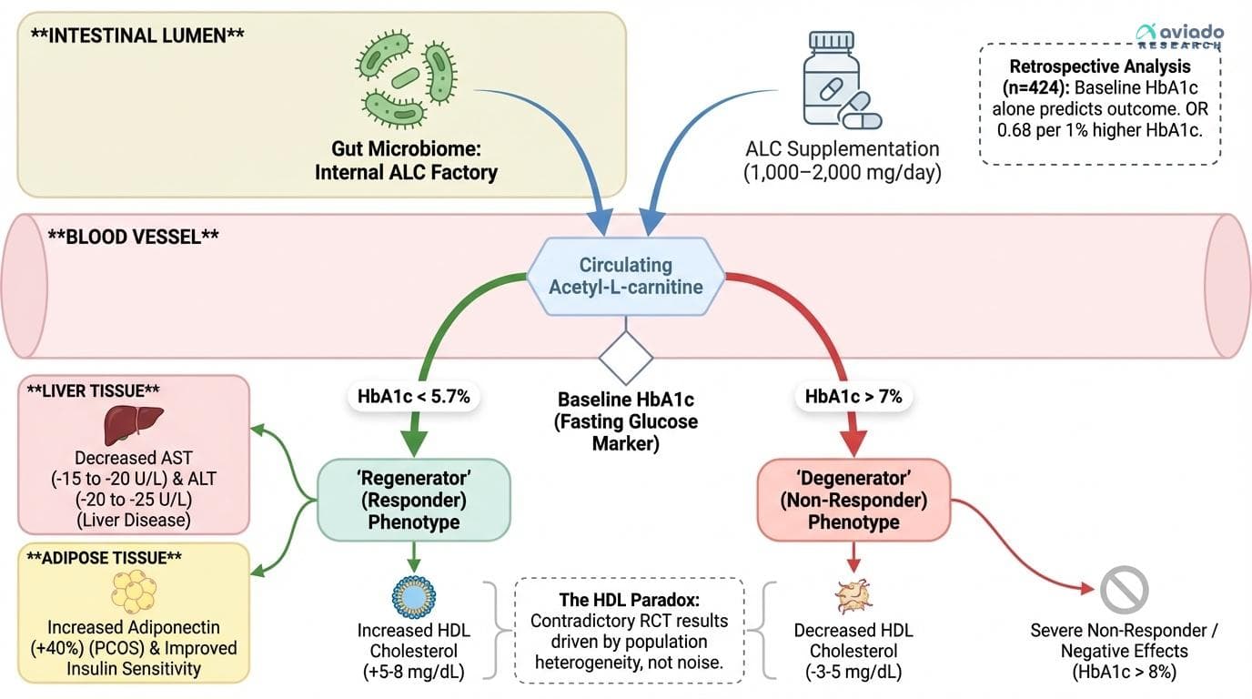 The Carnitine Responder Paradox: Why Your Baseline Metabolic State Predicts Whether ALC Works For You